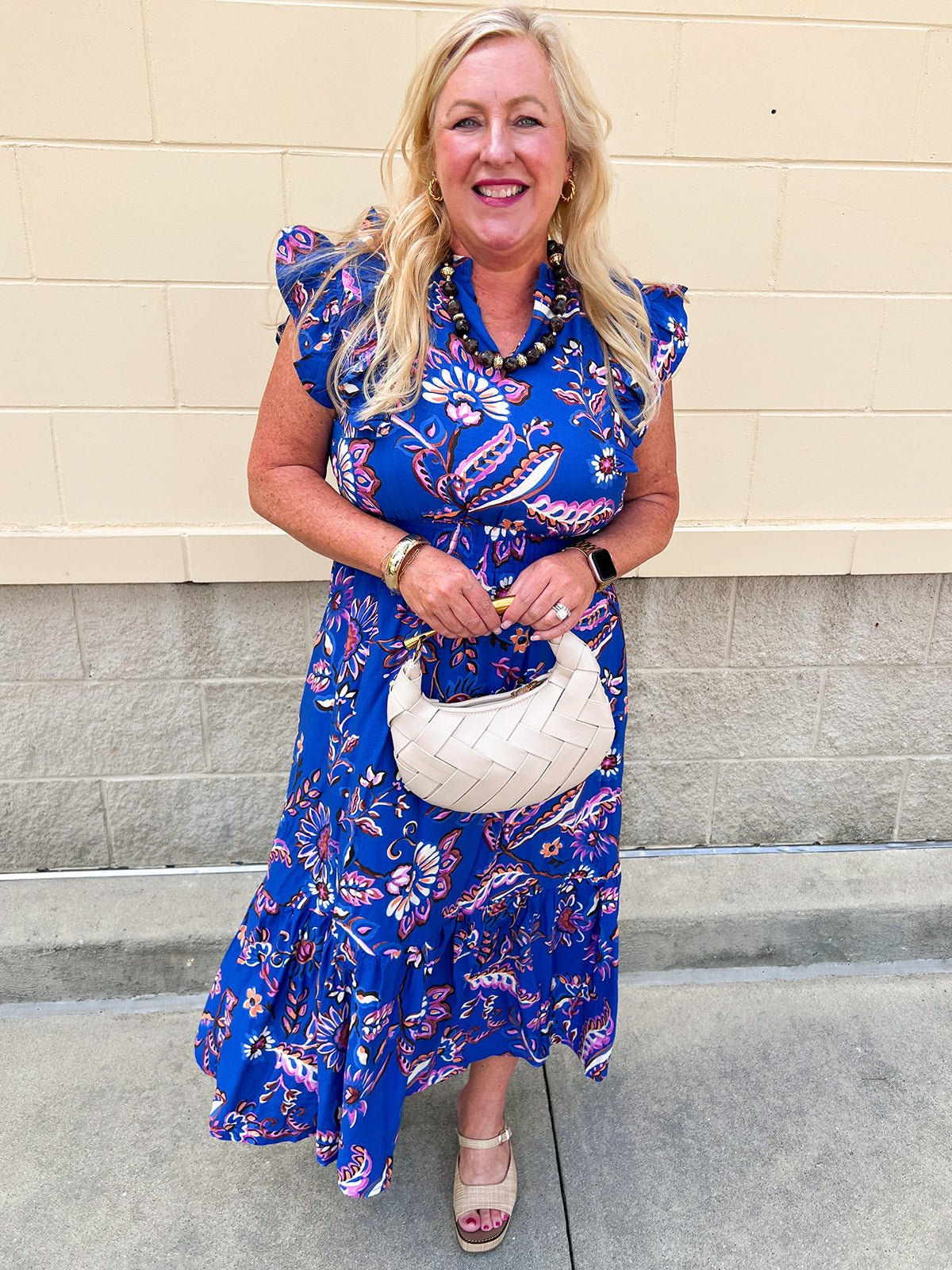 Midnight Mosaic Midi Dress - The Pink Pineapple 850