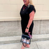Midnight Motion Cinch Waist Mini Dress - The Pink Pineapple 850