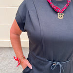 Midnight Motion Cinch Waist Mini Dress - The Pink Pineapple 850