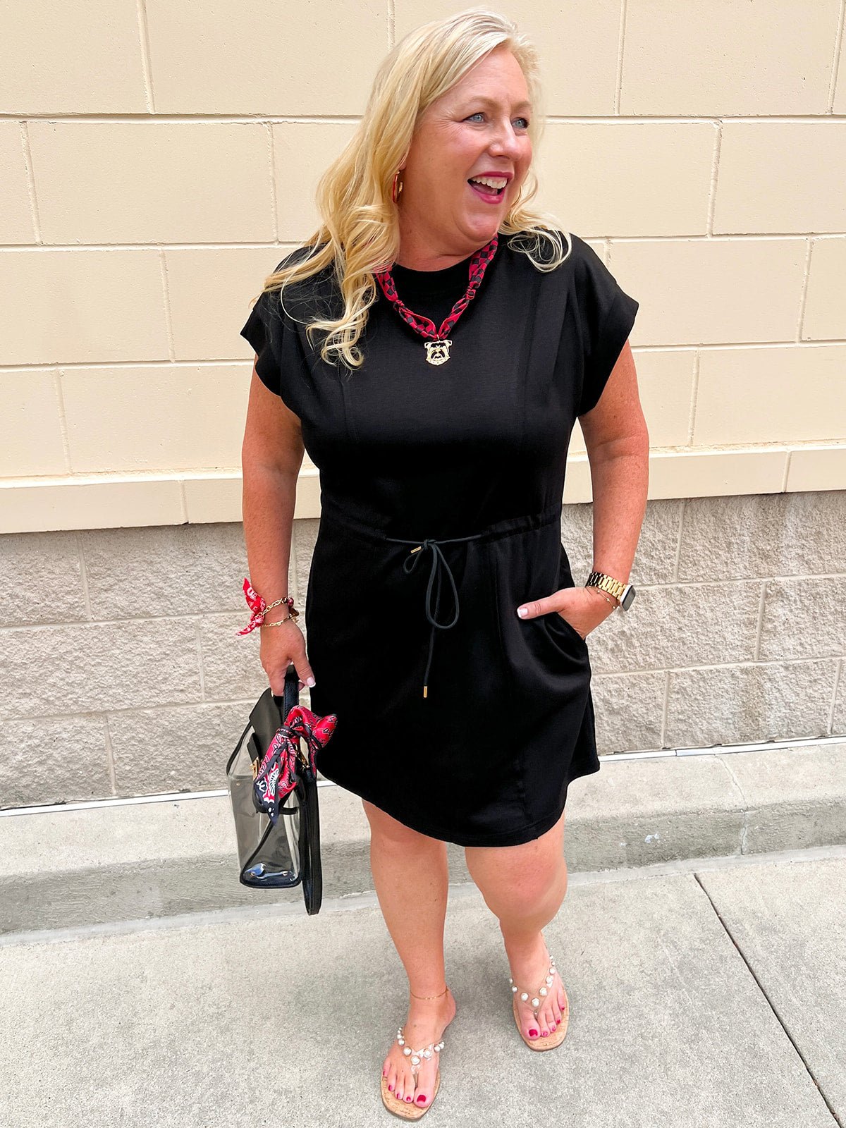 Midnight Motion Cinch Waist Mini Dress - The Pink Pineapple 850
