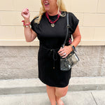 Midnight Motion Cinch Waist Mini Dress - The Pink Pineapple 850