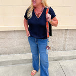 Midnight Muse Knit V-Neck Top - The Pink Pineapple 850