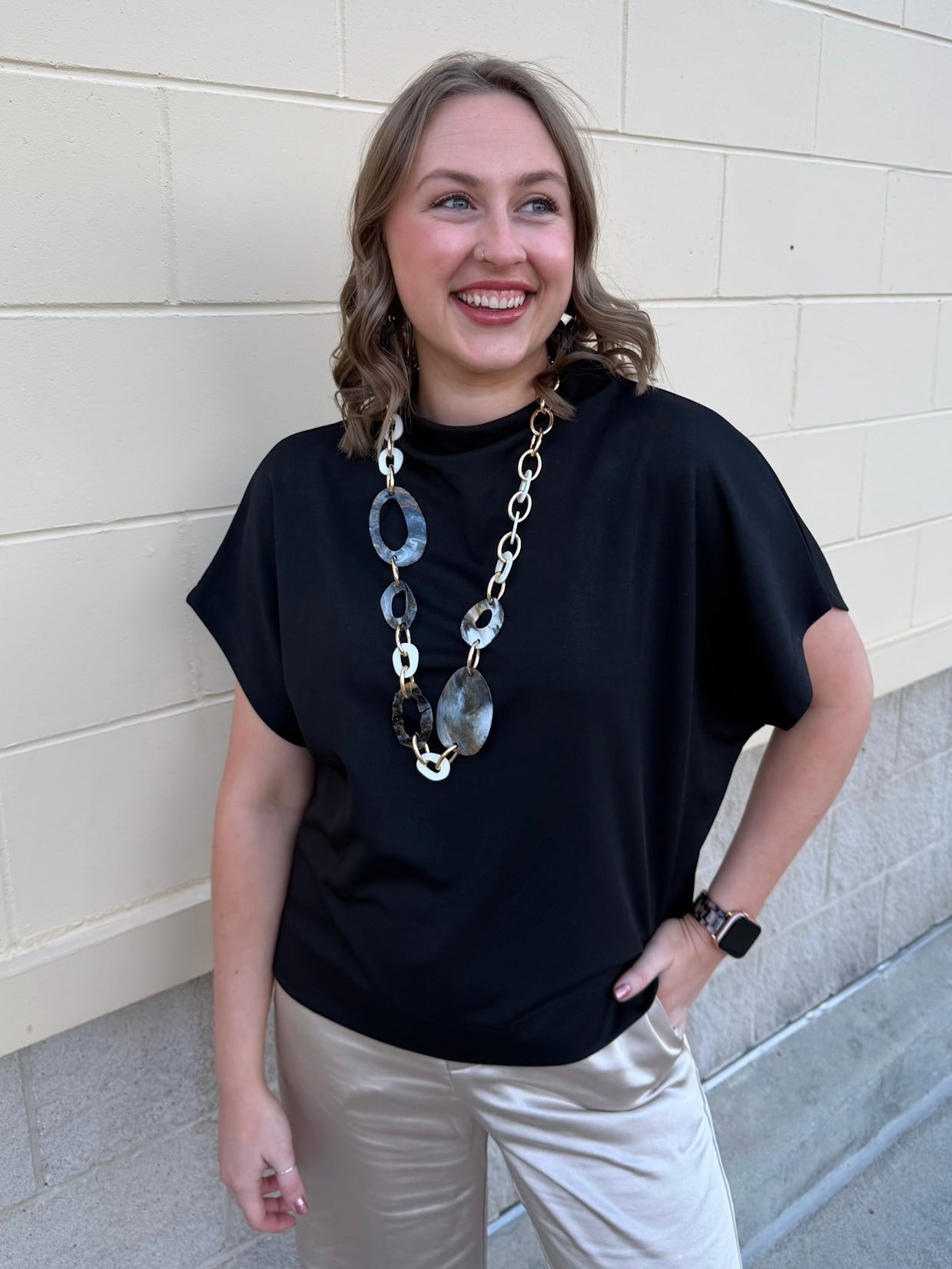 Midnight Poise Dolman Top - The Pink Pineapple 850