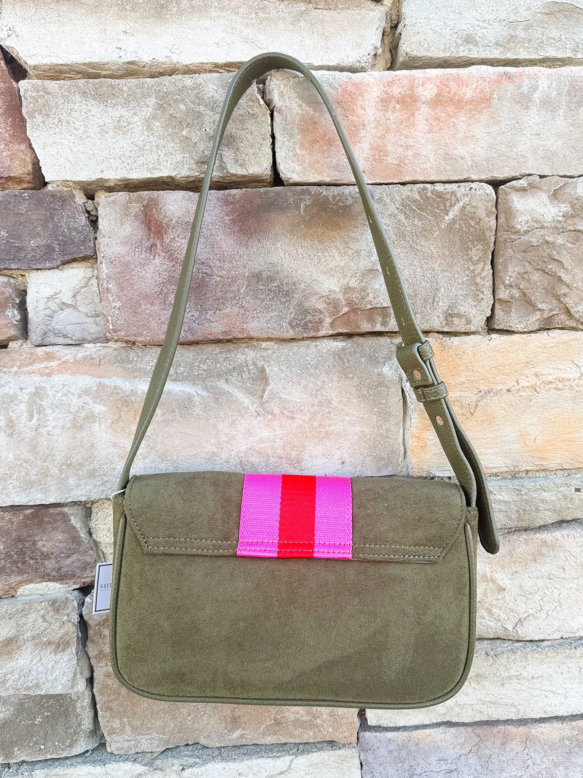 Milano Shoulder Bag in Olive - The Pink Pineapple 850