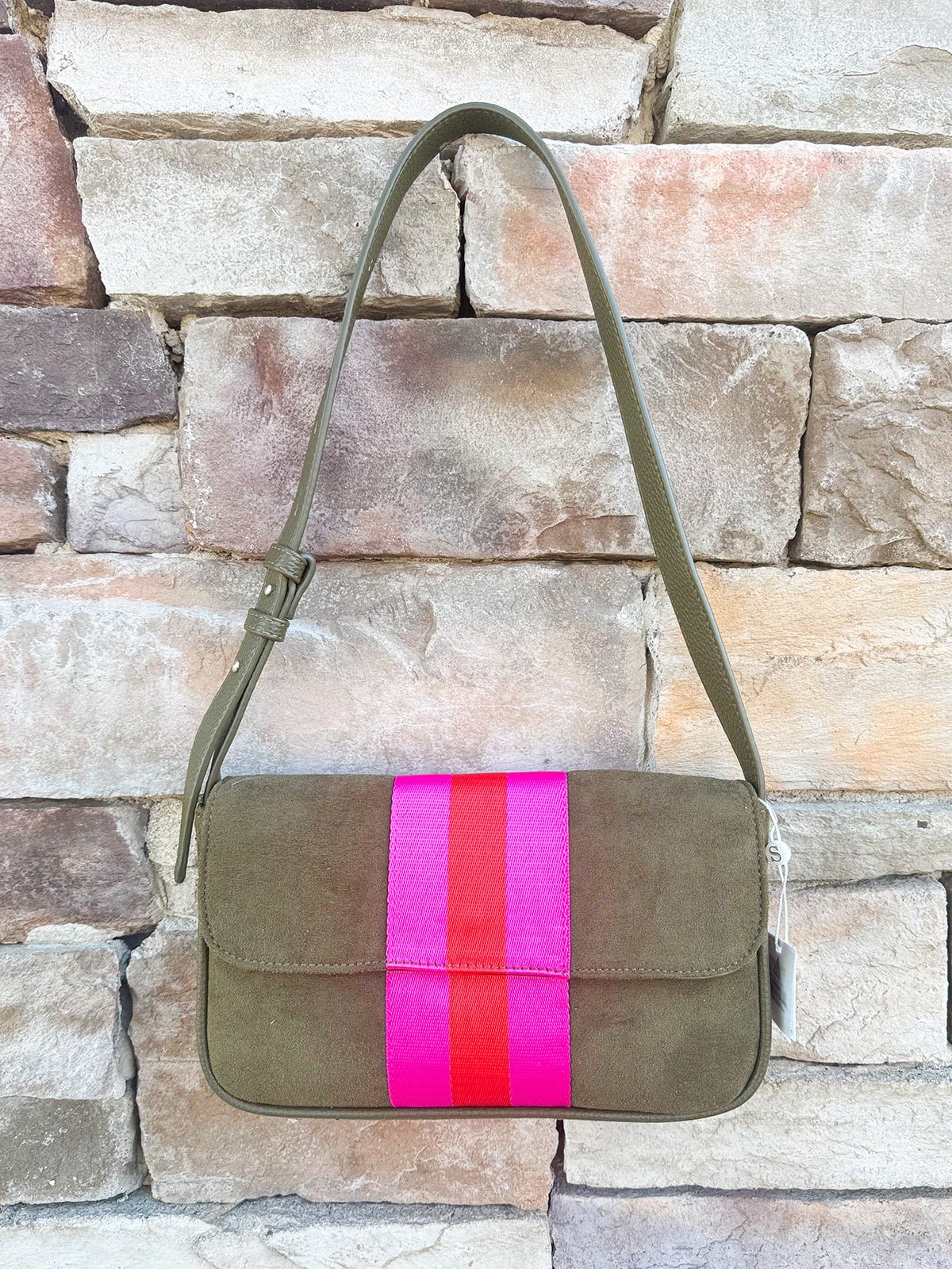 Milano Shoulder Bag in Olive - The Pink Pineapple 850