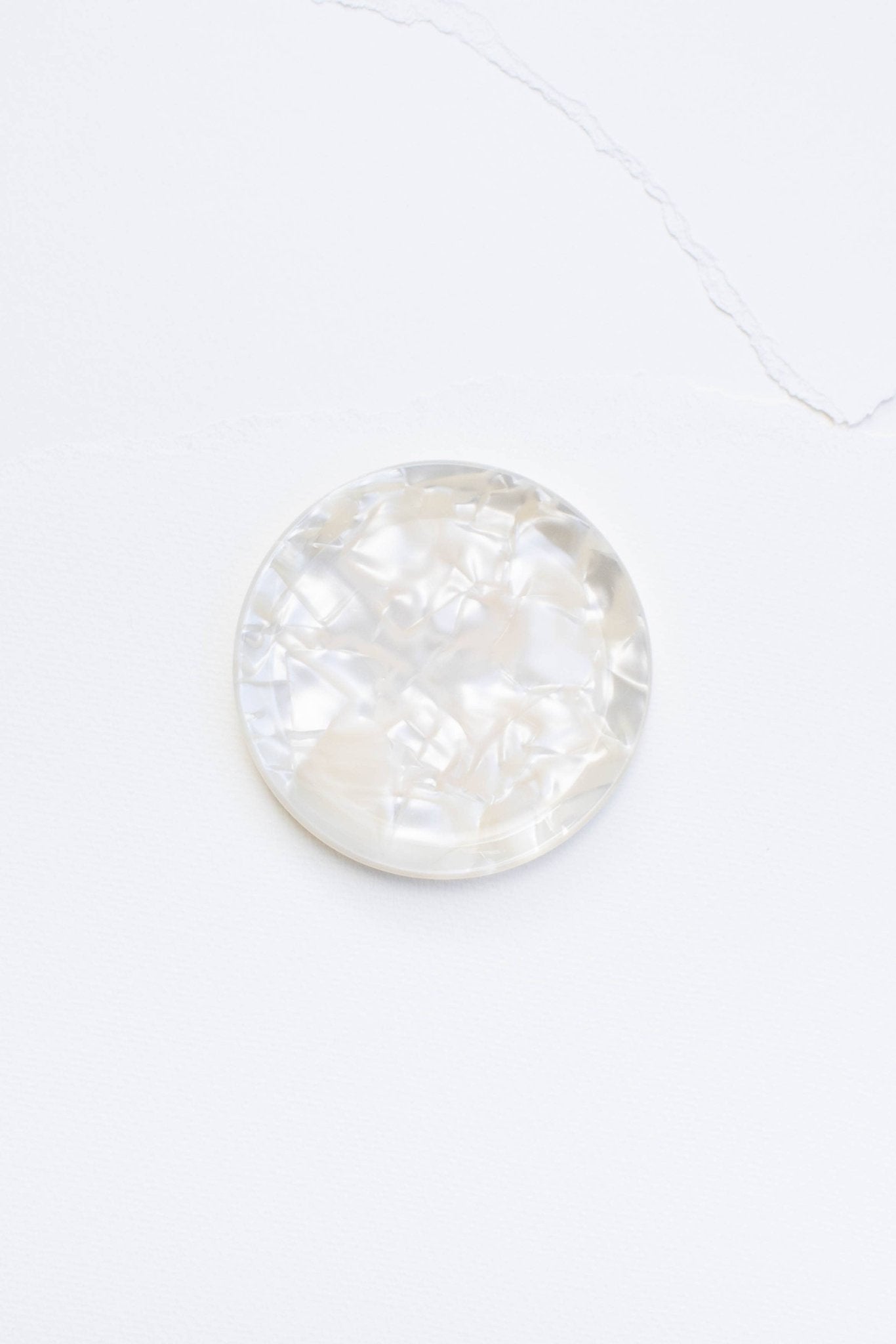 Milky White Circular Acetate Dice Catchall - The Pink Pineapple 850
