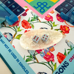 Milky White Oval Dice Catchall - The Pink Pineapple 850
