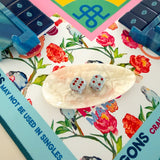 Milky White Oval Dice Catchall - The Pink Pineapple 850