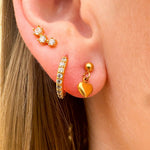 Millie Heart Stud Dangle Earrings - The Pink Pineapple 850