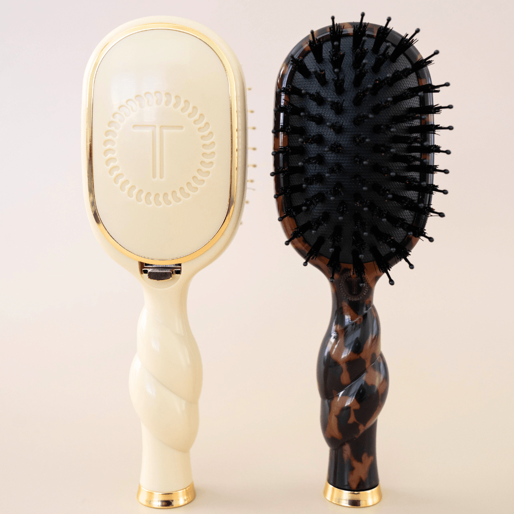 Mini Boar Brush | Tan - The Pink Pineapple 850