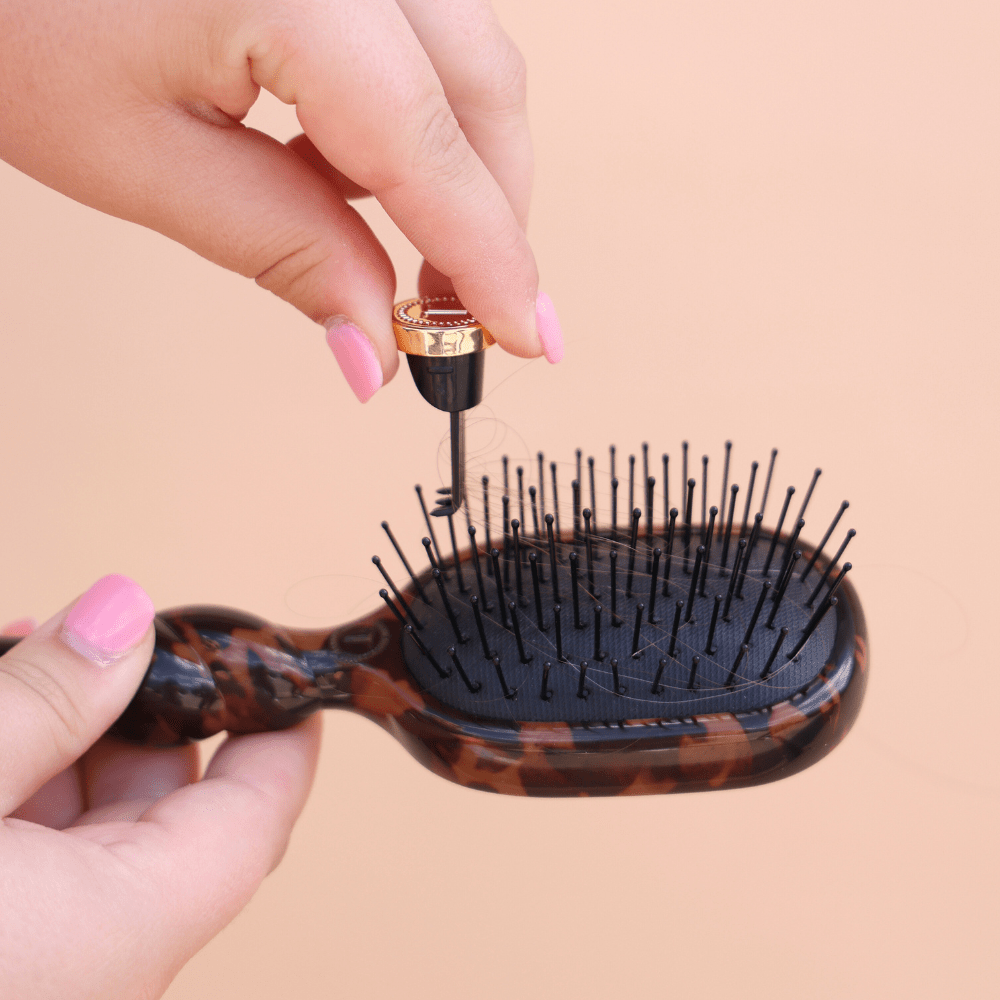 Mini Detangler Brush for Medium Hair - Tortoise - The Pink Pineapple 850