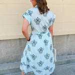 Minted Garden Midi Dress - The Pink Pineapple 850
