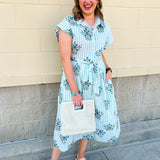 Minted Garden Midi Dress - The Pink Pineapple 850