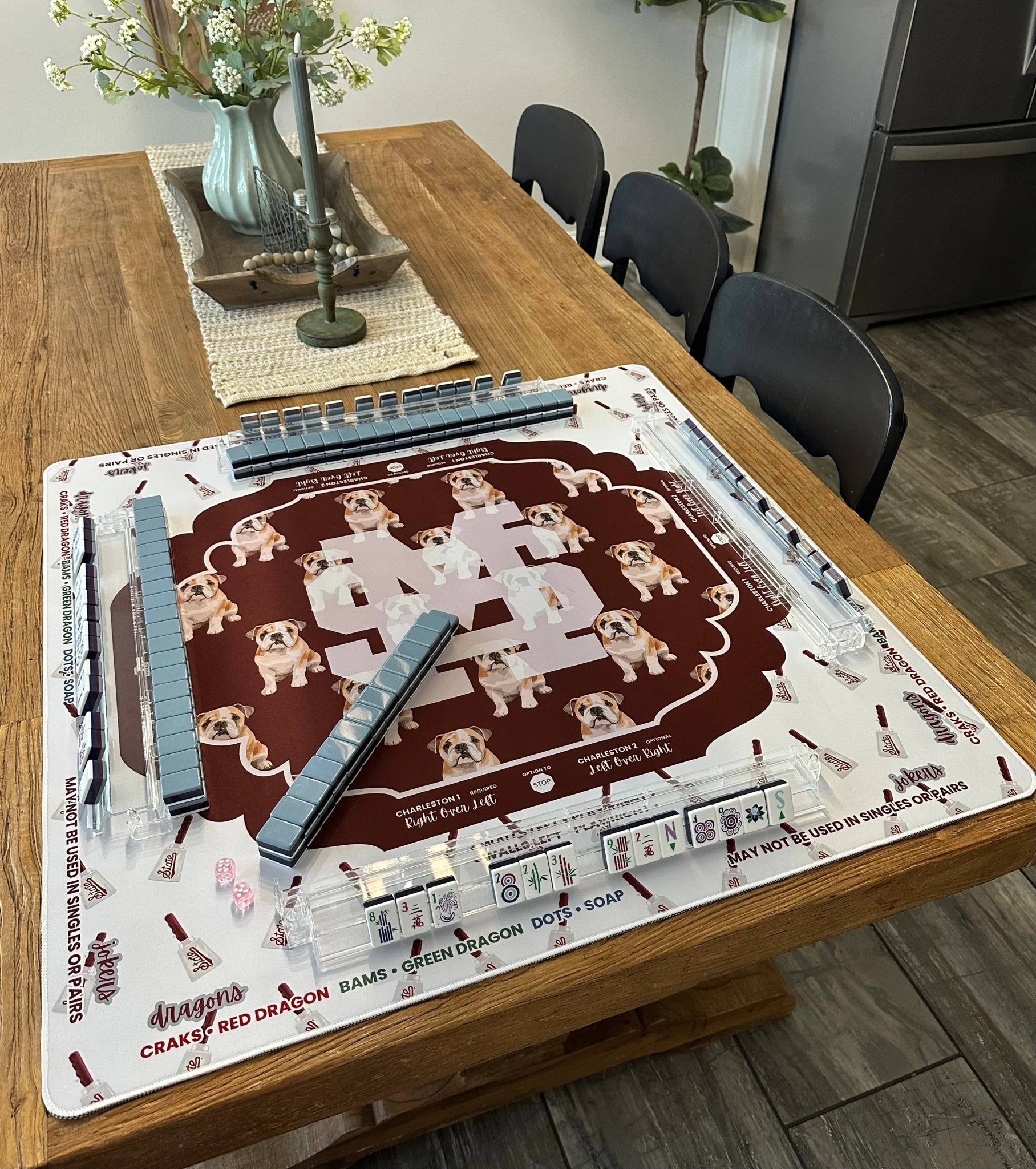Mississippi State Bulldogs Mahjong Mat - The Pink Pineapple 850