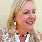 Mocha Marble Beaded Necklace - The Pink Pineapple 850
