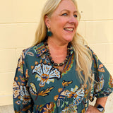 Mocha Marble Beaded Necklace - The Pink Pineapple 850