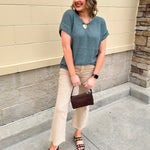 Mocha Wash High Waisted Jeans - The Pink Pineapple 850