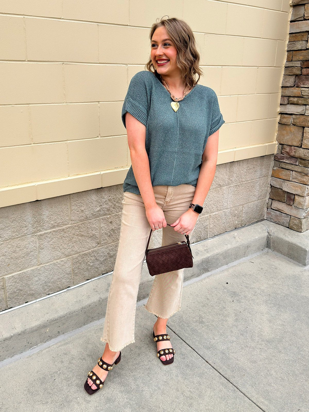 Mocha Wash High Waisted Jeans - The Pink Pineapple 850