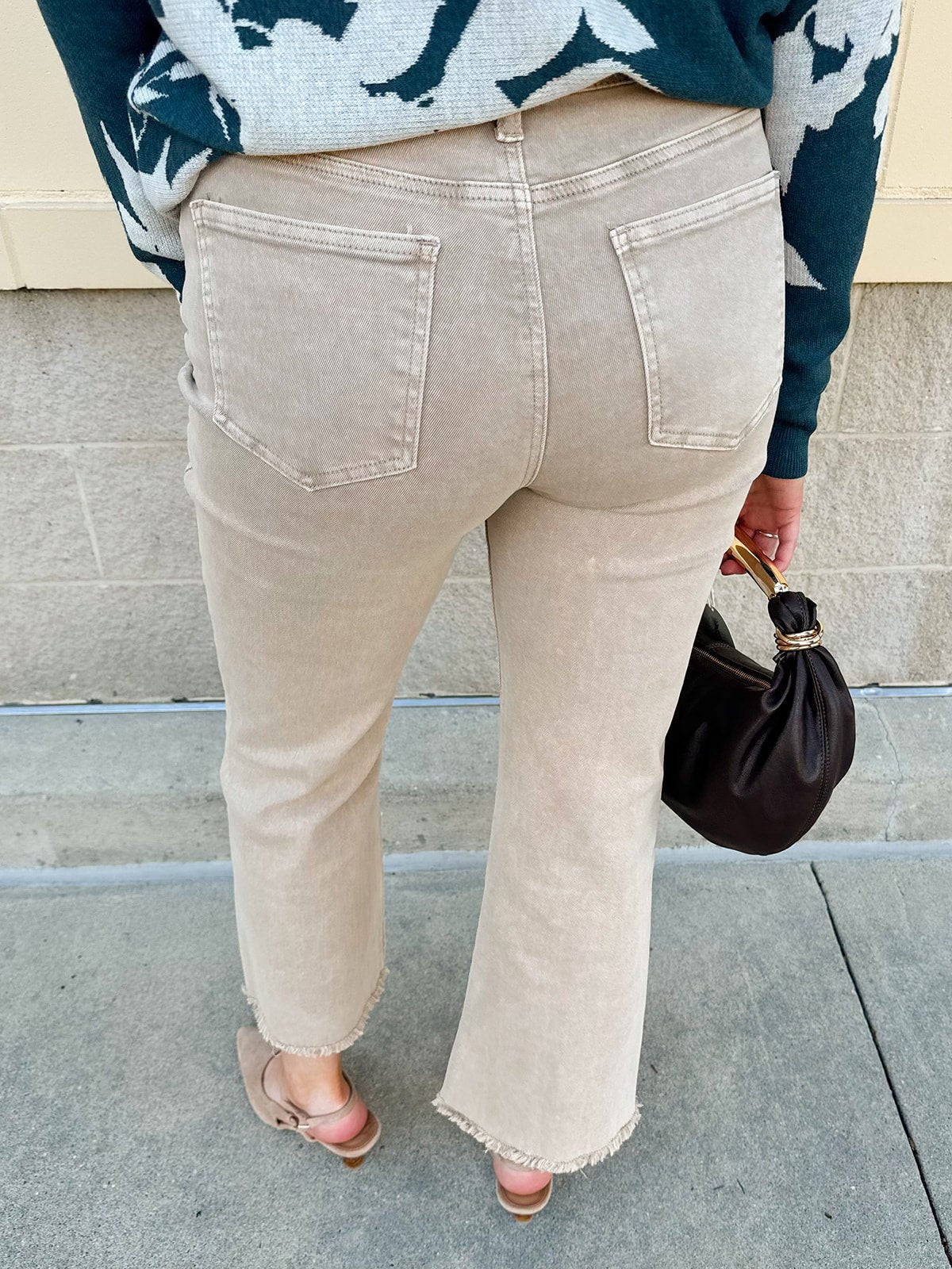 Mocha Wash High Waisted Jeans - The Pink Pineapple 850