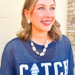 Modern Muse Pearl Frame Necklace - The Pink Pineapple 850