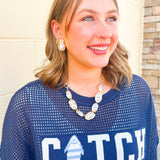 Modern Muse Pearl Frame Necklace - The Pink Pineapple 850