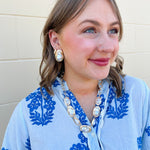 Modern Muse Pearl Frame Necklace - The Pink Pineapple 850