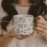 Mom Coffee Mug with Gold Handle - The Pink Pineapple 850