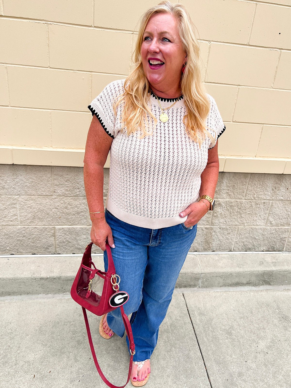 Monaco Moment Knit Top - The Pink Pineapple 850