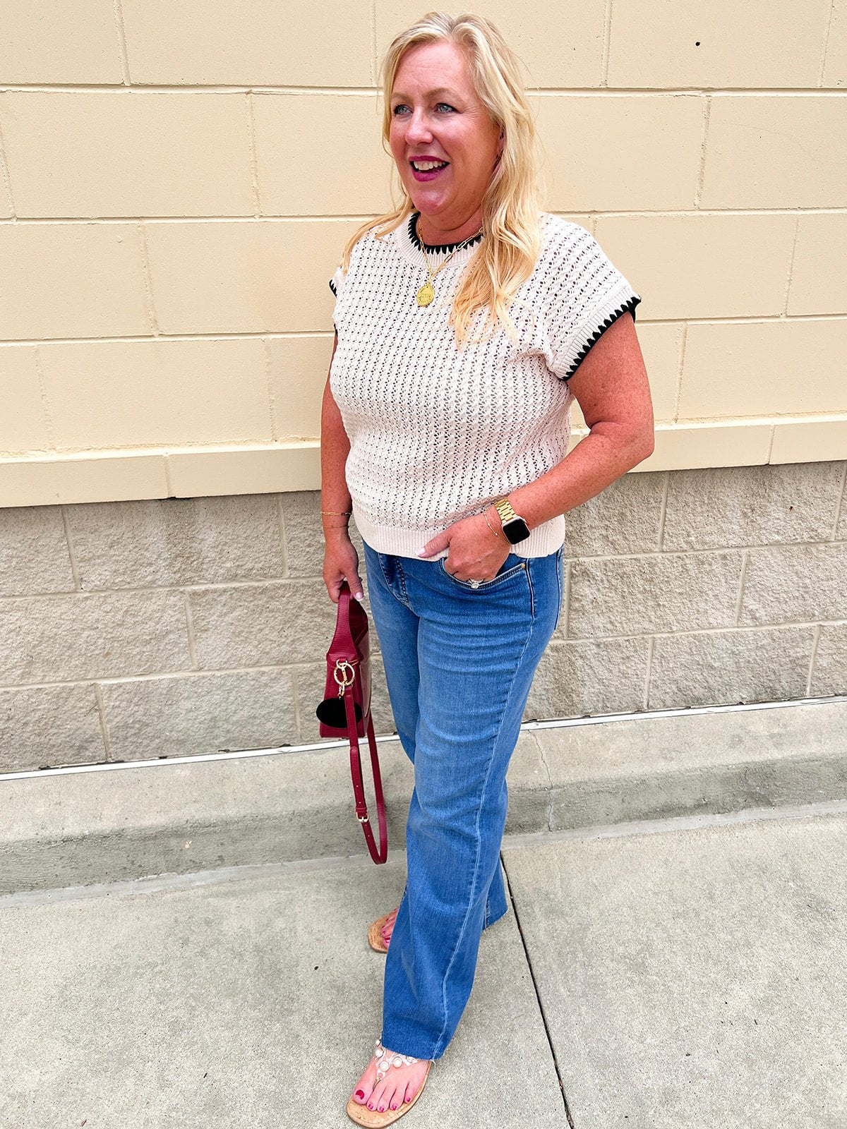 Monaco Moment Knit Top - The Pink Pineapple 850
