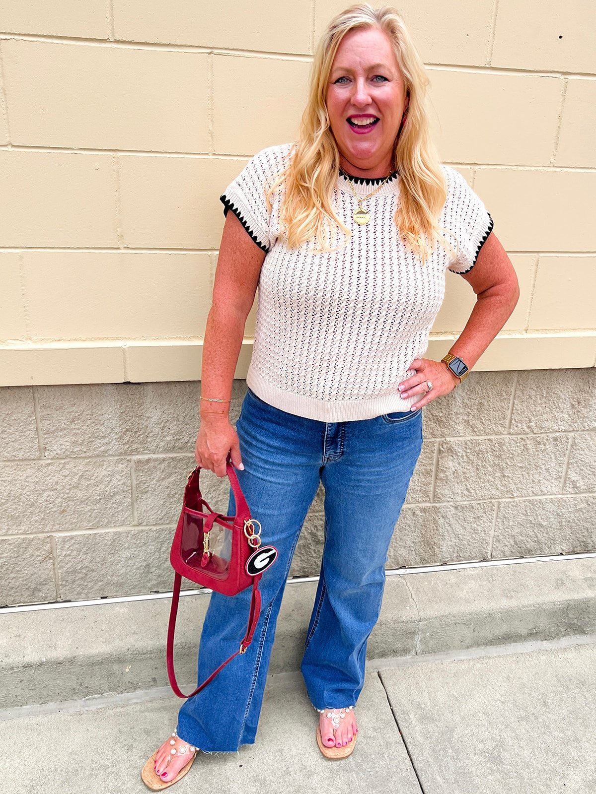 Monaco Moment Knit Top - The Pink Pineapple 850