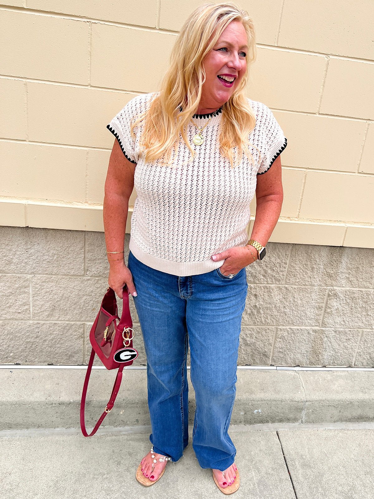 Monaco Moment Knit Top - The Pink Pineapple 850