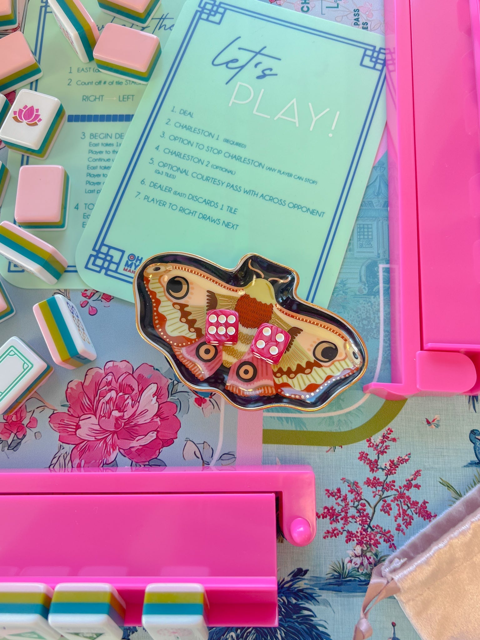 Moon Moth Dice Catchall - The Pink Pineapple 850