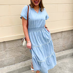 Morning Tide Midi Dress - The Pink Pineapple 850