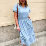 Morning Tide Midi Dress - The Pink Pineapple 850