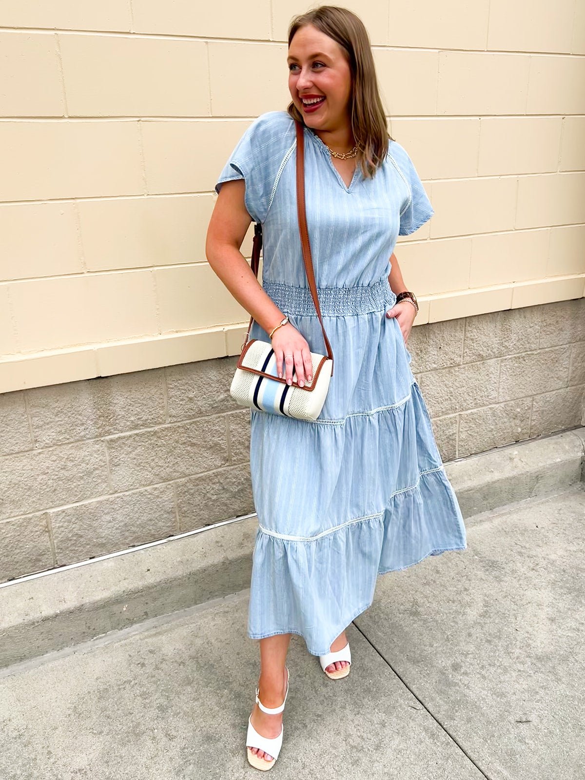 Morning Tide Midi Dress - The Pink Pineapple 850