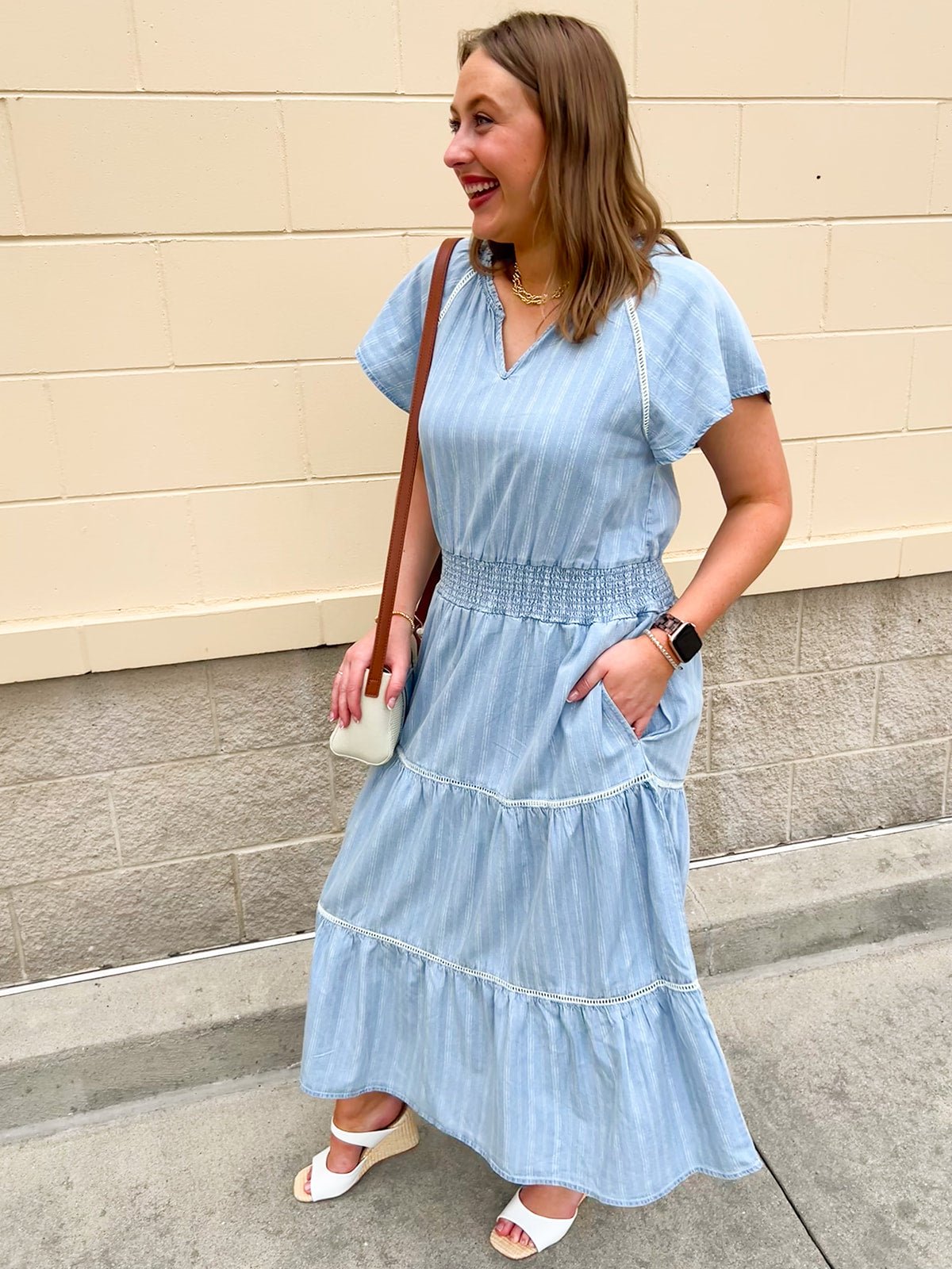 Morning Tide Midi Dress - The Pink Pineapple 850