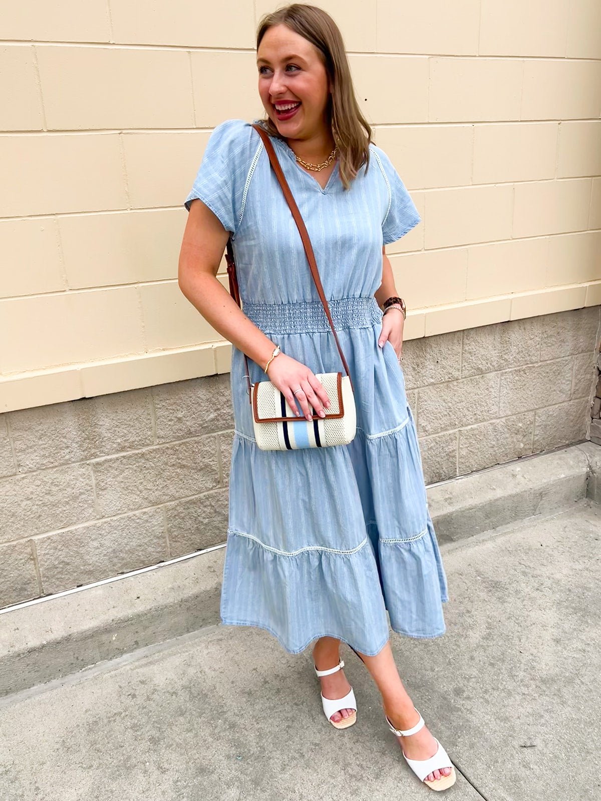 Morning Tide Midi Dress - The Pink Pineapple 850