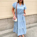 Morning Tide Midi Dress - The Pink Pineapple 850