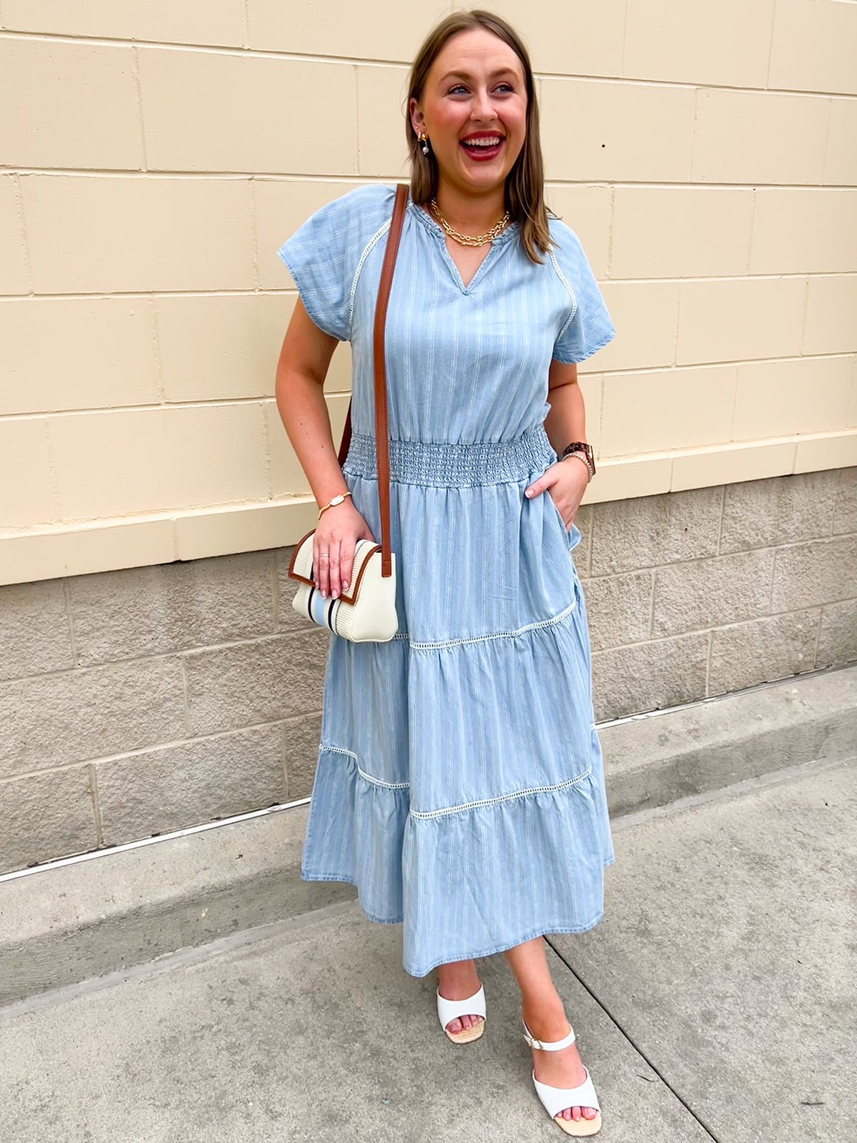 Morning Tide Midi Dress - The Pink Pineapple 850