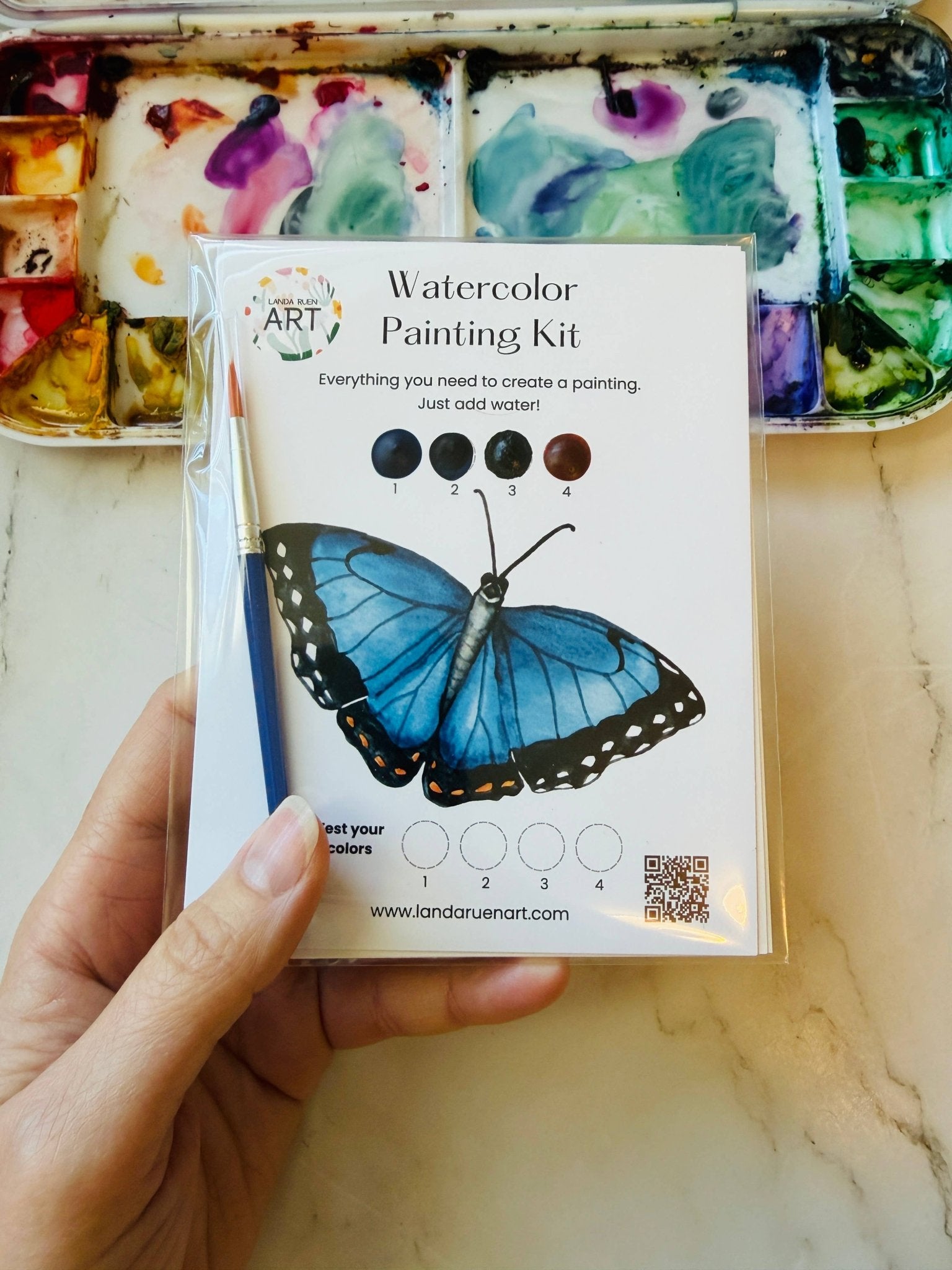 Morpho Butterfly Watercolor Kit - The Pink Pineapple 850