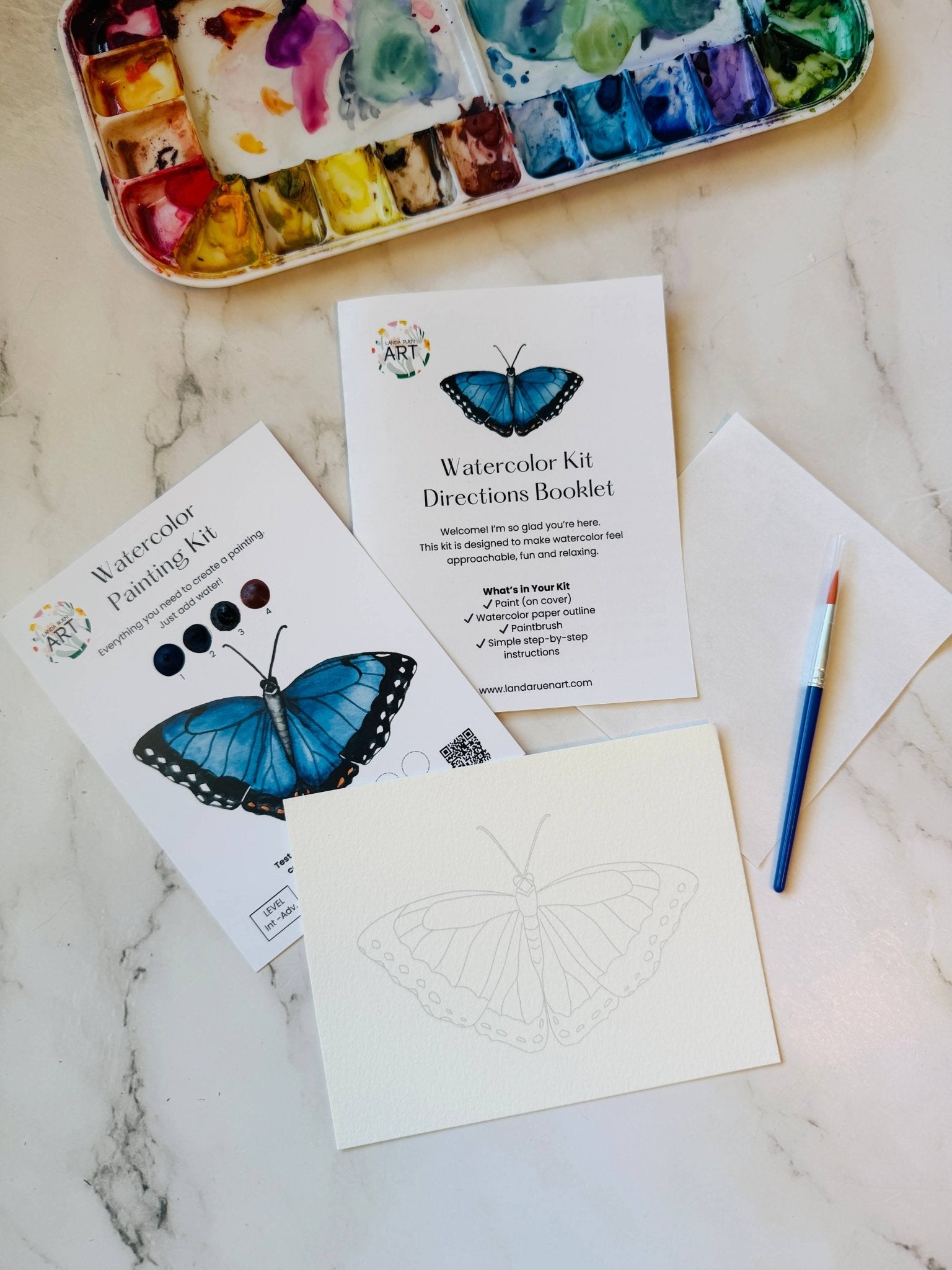 Morpho Butterfly Watercolor Kit - The Pink Pineapple 850