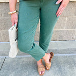 Mosswood Bootcut Pants in Washed Green - The Pink Pineapple 850
