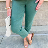 Mosswood Bootcut Pants in Washed Green - The Pink Pineapple 850