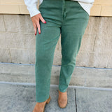 Mosswood Bootcut Pants in Washed Olive - The Pink Pineapple 850