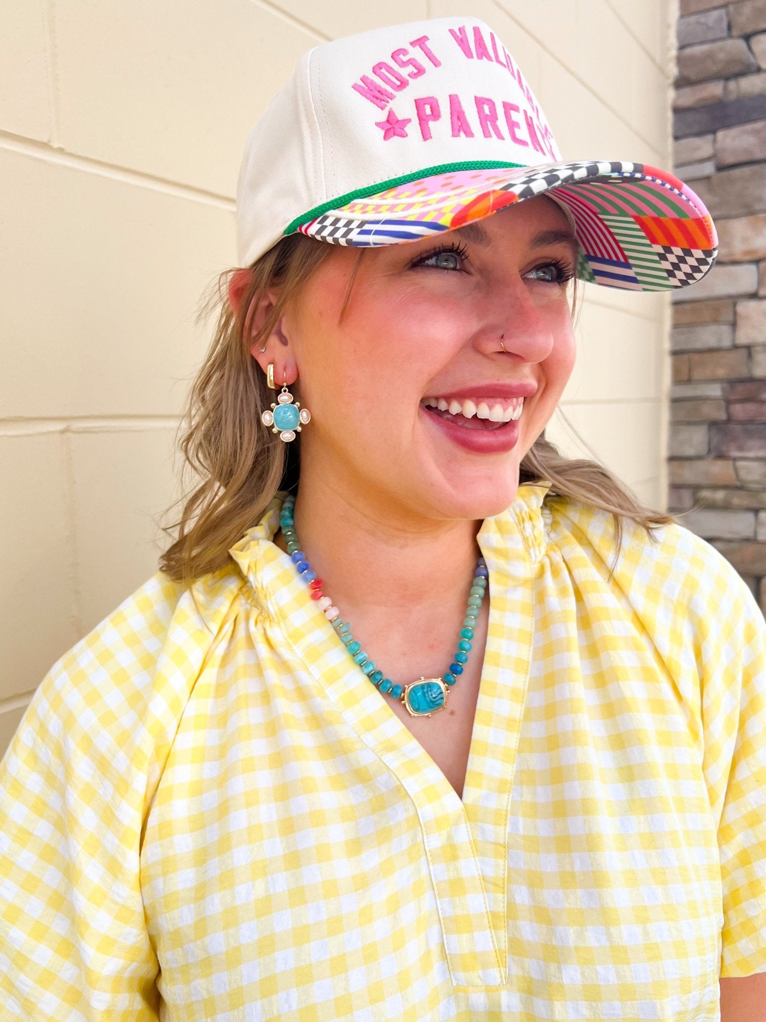 “Most Valuable Parent” Cream Trucker Hat - The Pink Pineapple 850