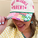 “Most Valuable Parent” Cream Trucker Hat - The Pink Pineapple 850