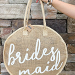 Mud Pie Jute Bridesmaid Tote - The Pink Pineapple 850