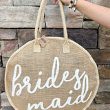 Mud Pie Jute Bridesmaid Tote - The Pink Pineapple 850