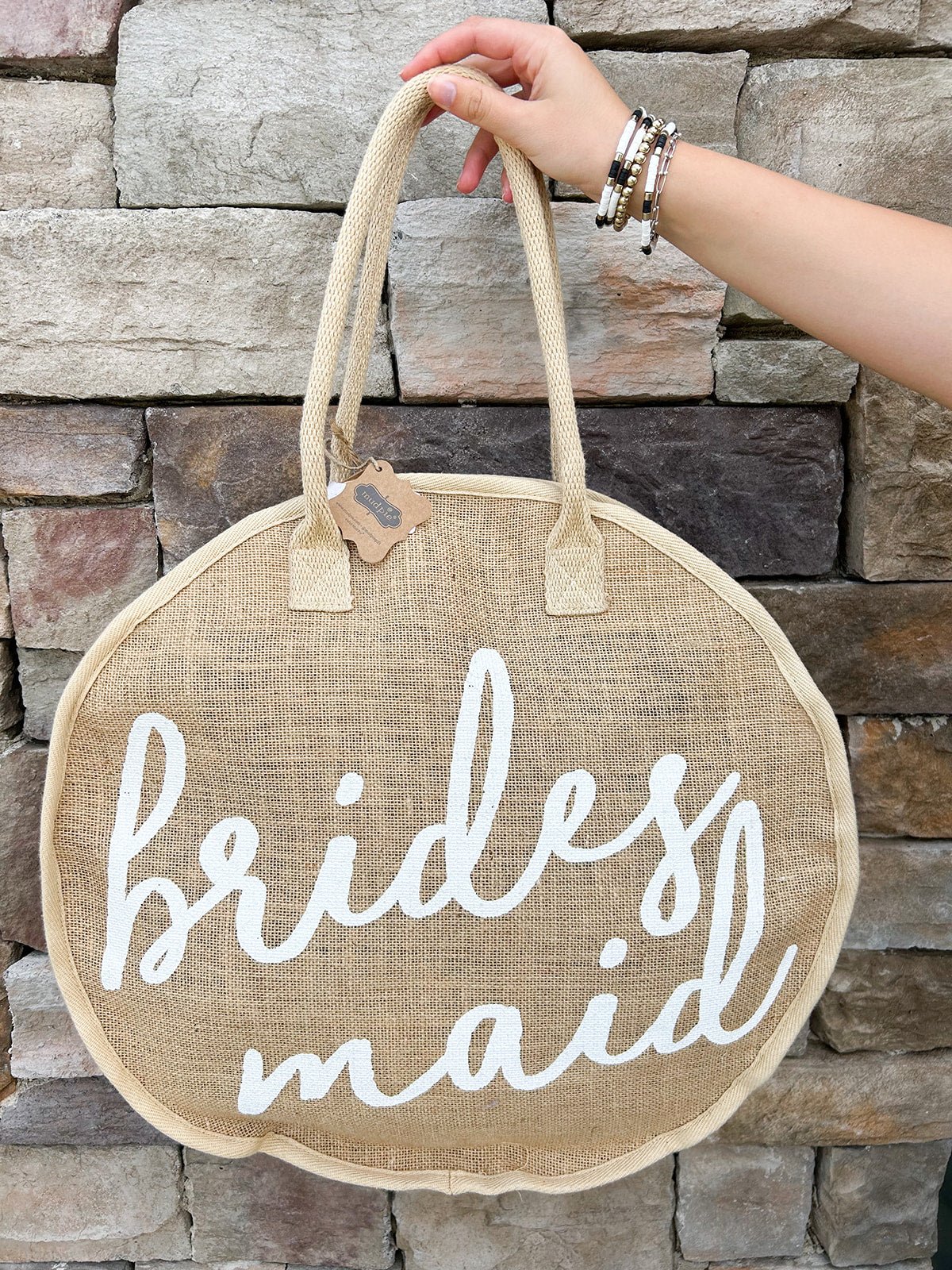 Mud Pie Jute Bridesmaid Tote - The Pink Pineapple 850