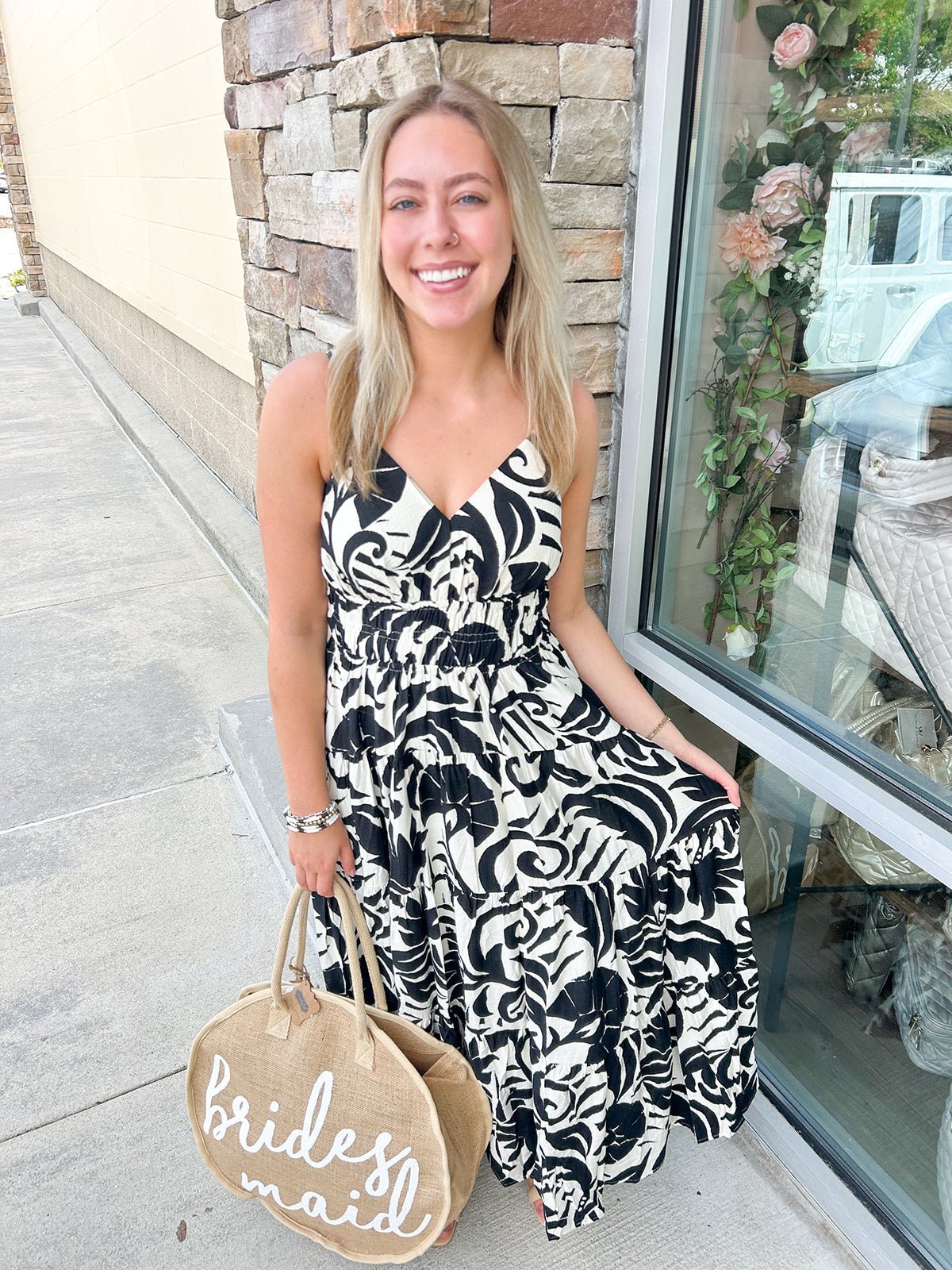 Mud Pie Jute Bridesmaid Tote - The Pink Pineapple 850